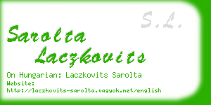 sarolta laczkovits business card